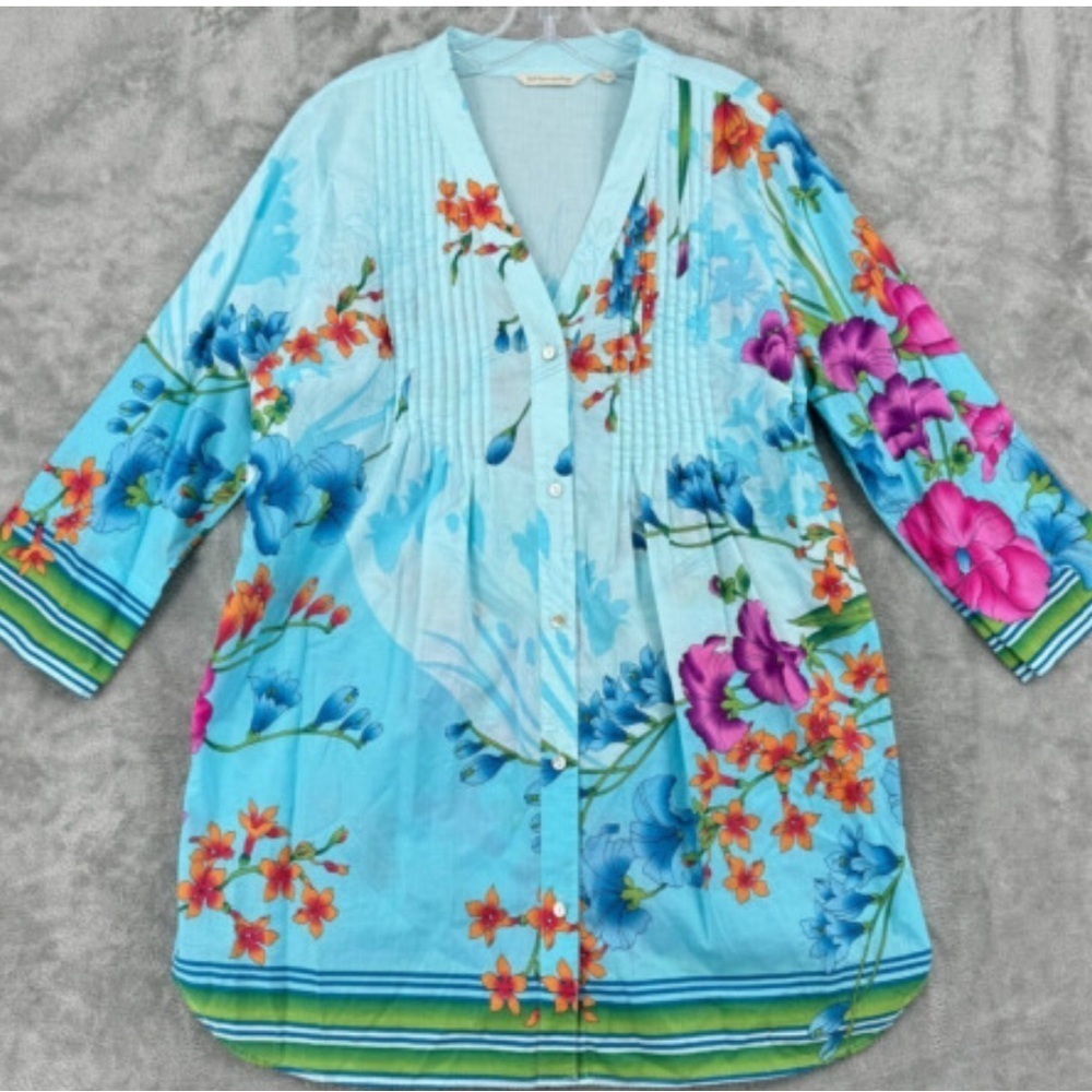 Soft surrounding Floral Tunic Top M